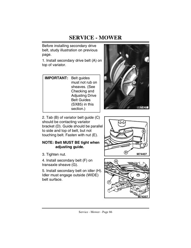 John Deere GX85 & SX85 Riding Mower Operator's Manual (OMM128511) - Image 3