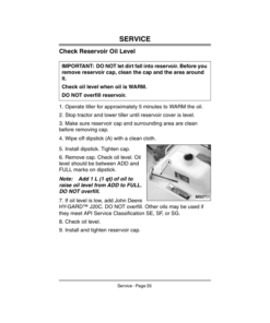 Alternative view of John Deere 42-Inch Hydraulic Tiller for 325, 335, 345, 355D Lawn & Garden Tractors(-025000) Operator's Manual (OMM133433)