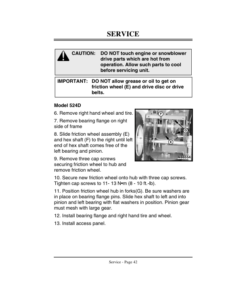 Alternative view of John Deere 524D, 826D Walk-Behind Snowblower (170001-) Operator's Manual (OMM133541)