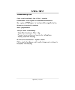 Alternative view of John Deere TRS22 Walk-Behind Snowblower (170001-) Operator's Manual (OMM133612)