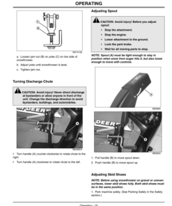 Alternative view of John Deere 42-Inch Snowthrower (010001-) (lever lift ) for LX & GT Series Lawn & Garden Tractors Operator's Manual (OMM133878)