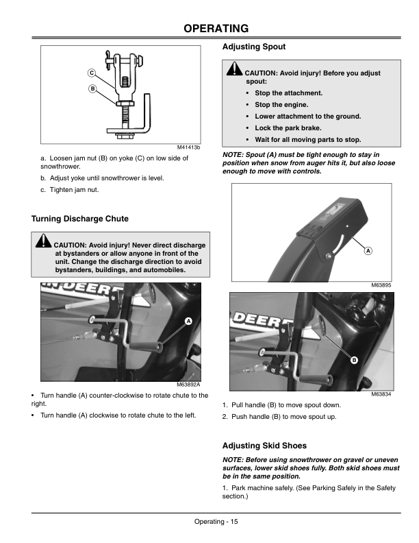 John Deere 42-Inch Snowthrower (010001-) (lever lift ) for LX & GT Series Lawn & Garden Tractors Operator's Manual (OMM133878) - Image 2
