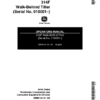 John Deere 314F Walk-Behind Tiller (010001- ) Operator's Manual (OMM134181)