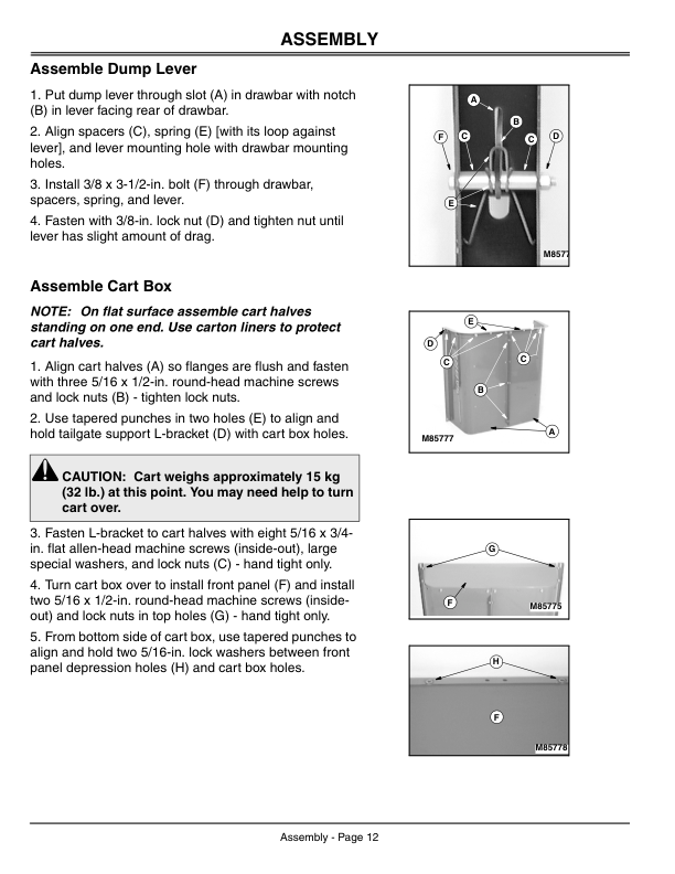 John Deere Sabre Utility Cart Operator's Manual (OMM135017) - Image 2