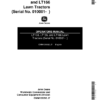 John Deere LT133, LT155 & LT166 Lawn Tractors Export Edition (010001-045000) Operator's Manual (OMM135092)