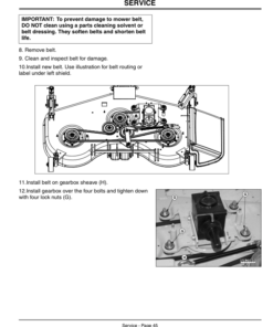 Alternative view of John Deere 60-Inch (160001-), 72-Inch (170001-) Mid Mount Mowers for 4200, 4300, 4400 CUT Operator's Manual (OMM136131)