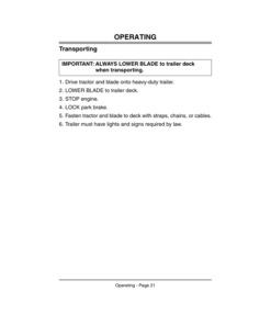 Alternative view of John Deere 42-Inch Front Blade (090001-) Operator's Manual (OMM136309)