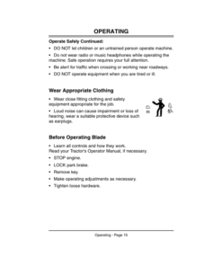 Alternative view of John Deere 42-Inch Front Blade for 100, LX, GT Series Tractors (090001-) Operator's Manual (OMM136337)