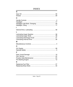 Alternative view of John Deere 828D, 1032D Walk-Behind Snowblower (180001-) Operator's Manual (OMM136936)
