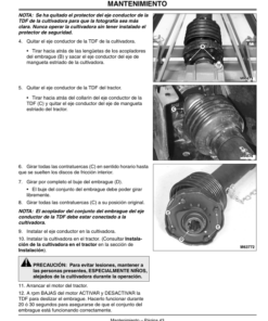 Alternative view of John Deere Model 550 PTO Tiller for 4200, 4300, 4400, 4500 Compact Utility Tractors Operator's Manual (OMM137898)