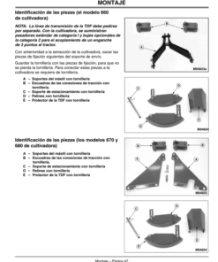 Alternative view of John Deere 660, 670 & 680 PTO Tiller for 4300-4600 Compact Utility Tractors Operator's Manual (OMM137899)