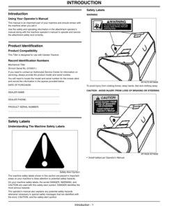 Alternative view of John Deere 30-Inch Mechanical Tiller (010001-) Operator's Manual (OMM138587)