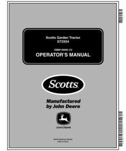 John Deere Scotts Garden Tractor GT2554 Operator's Manual (OMM139955)