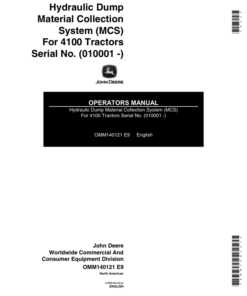 John Deere Hydraulic Dump Material Collection System (010001-) Operator's Manual (OMM140121)