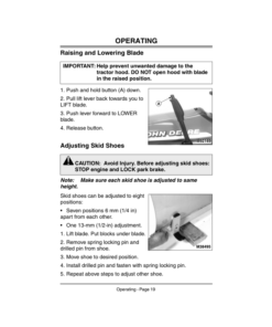 Alternative view of John Deere 42 Inch Front Blade (020001-) Operator's Manual (OMM140466)