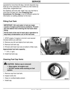 Alternative view of John Deere 828D, 1032D Walk-Behind Snowblowers (190001-) Operator's Manual (OMM140488)