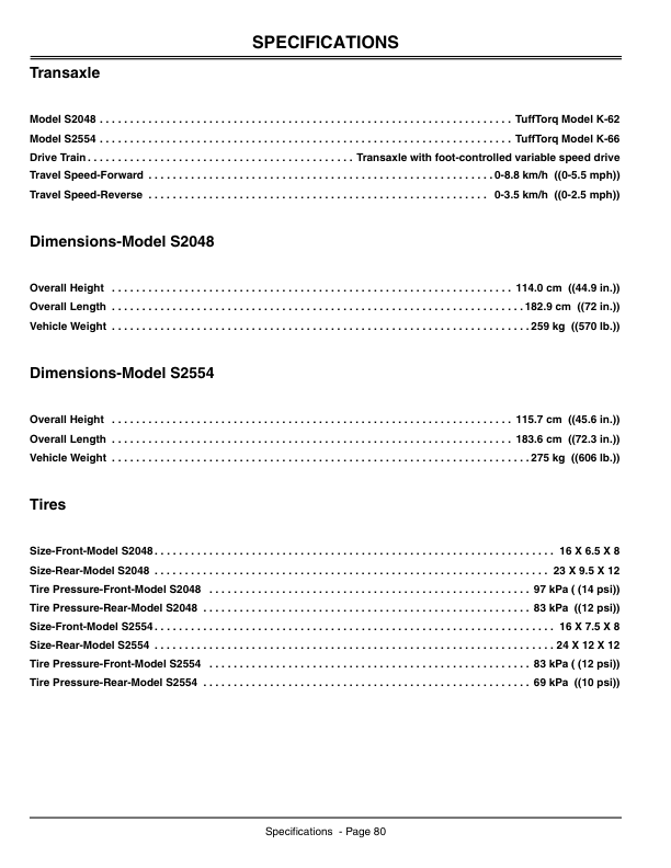 John Deere S2048 Scotts Yard Tractor (020001-) Operator's Manual (OMM141709) - Image 3