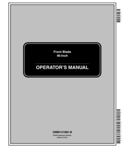 John Deere 46-Inch Front Blade (010001-) Operator's Manual (OMM141983)
