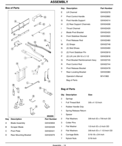 Alternative view of John Deere 46-Inch Front Blade (010001-) Operator's Manual (OMM141983)