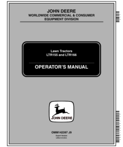 John Deere LTR155, LTR166 Lawn Tractors Operator's Manual (OMM142397)