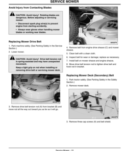 Alternative view of John Deere 38 Inch Mower Deck (010001-) Operator's Manual (OMM142633)