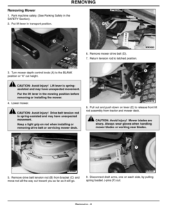 Alternative view of John Deere 44 Inch Piranha Mower Deck (010001-) Operator's Manual (OMM142637)