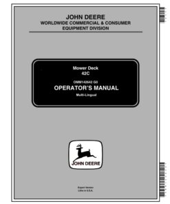 John Deere 42C Mower Deck Operator's Manual (OMM142642)
