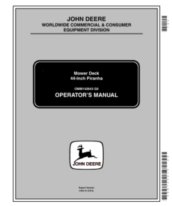 John Deere 44 Inch Piranha Mower Deck Operator's Manual (OMM142643)