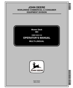 John Deere 48C Mower Deck Operator's Manual (OMM142644)