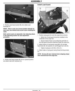 Alternative view of John Deere E-Gator Utility Vehicle (001001-) Operator's Manual (OMM142831)