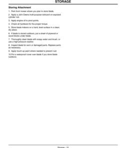 Alternative view of John Deere 54-Inch Front Blade (010001-) Operator's Manual (OMM143554)