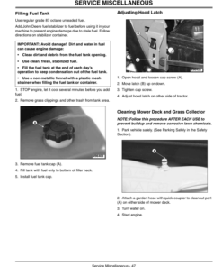 Alternative view of John Deere LTR166 Lawn Tractor (030001-) Operator's Manual (OMM143716)