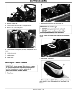 Alternative view of John Deere 425, 445 Lawn & Garden Tractors (070001-) Operator's Manual (OMM144042)