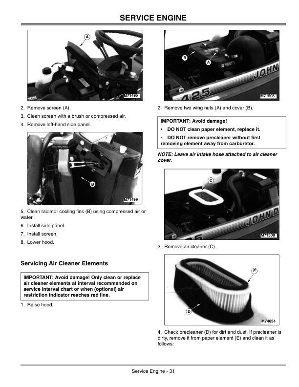 John Deere 425, 445 Lawn & Garden Tractors (070001-) Operator's Manual (OMM144042) - Image 2