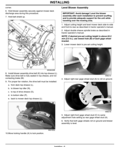 Alternative view of John Deere 48QT Blower Assembly for LT166 Lawn Tractors (010001-) Operator's Manual (OMM144132)