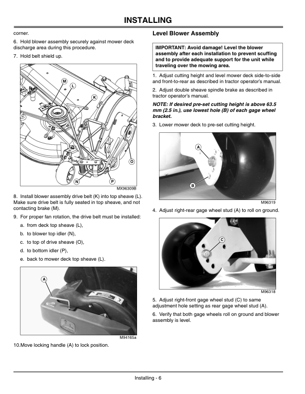 John Deere 48QT Blower Assembly for LT166 Lawn Tractors (010001-) Operator's Manual (OMM144132) - Image 2