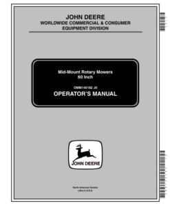 John Deere 60 Inch Mid-Mount Rotary Mowers (060001-) Operator's Manual (OMM145182)