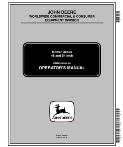 John Deere 48, 54 Inch Mower Decks Operator's Manual (OMM145185)