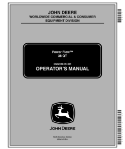 John Deere 38QT PowerFlow for LX, STX Series Lawn Tractors (010001-) Operator's Manual (OMM146114)
