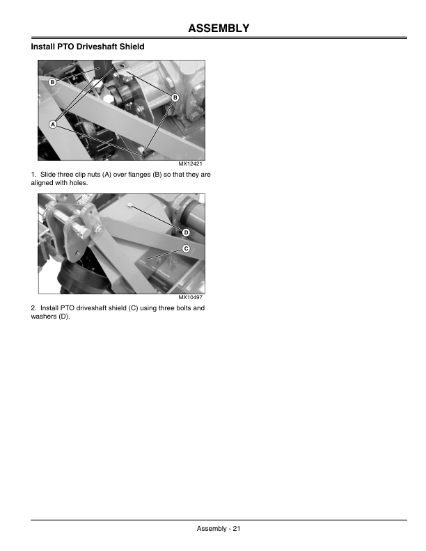 John Deere Tiller for X400/X500 Series Tractors 450 PTO Operator's Manual (OMM146164) - Image 2
