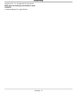 Alternative view of John Deere Thatcher for X400/X500 Series Tractors Operator's Manual (OMM146773)