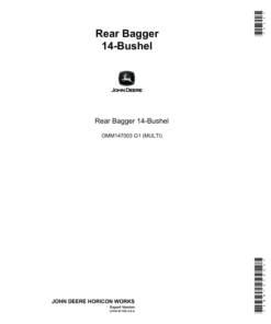 John Deere 14 Bushel Rear Bagger Operator's Manual (OMM147003)