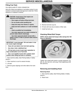 Alternative view of John Deere GT225, 235, 245 Lawn & Garden Tractors (060001-) Operator's Manual (OMM147101)