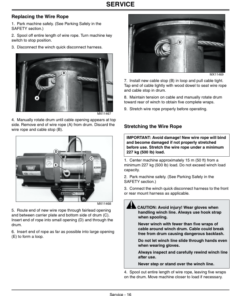 Alternative view of John Deere Winch for X400/X500 Series Tractors Operator's Manual (OMM147632)