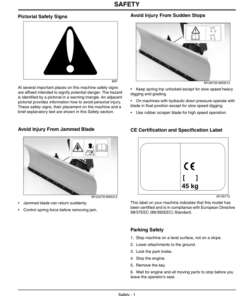 Alternative view of John Deere Quick-Hitch Front Blade 54-Inch Operator's Manual (OMM147935)