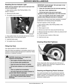 Alternative view of John Deere X465, X475, X485 Lawn & Garden Tractors (010001-) Operator's Manual (OMM148634)