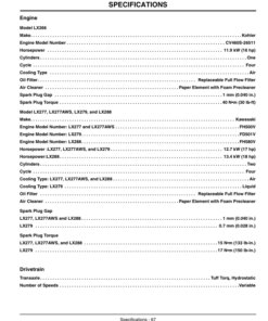 Alternative view of John Deere LX266, LX277, LX277AWS, LX279 & LX288 Lawn Tractors Operator's Manual (OMM148972)