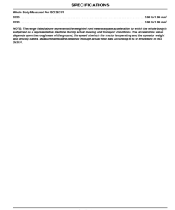 Alternative view of John Deere 2020 & 2030 ProGator Export Edition (035000-) Operator's Manual (OMM149077)