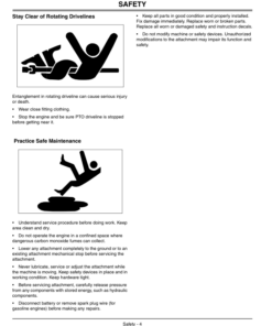 Alternative view of John Deere 647 Rotary Tiller For X475, X485, X575, X585 Series Tractor Operator's Manual (OMM149340)