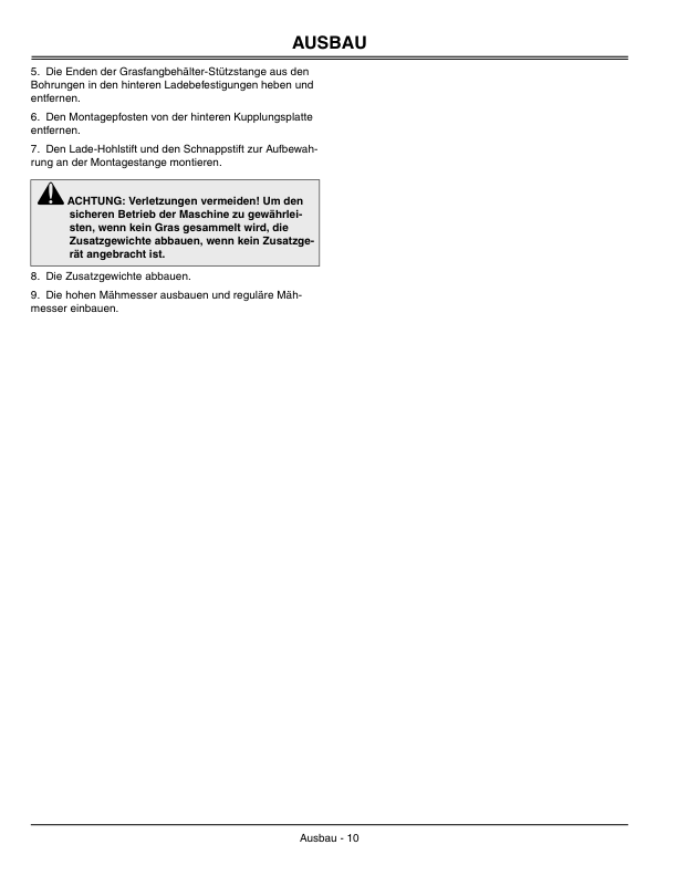 John Deere 2-Bag Bagger Operator's Manual (OMM149491) - Image 2